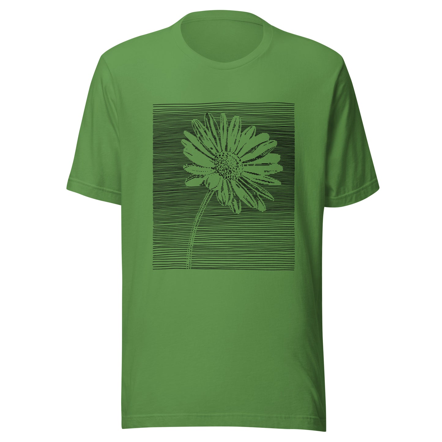 Elyx Minimalist Daisy Line Art Woman Graphic Tee