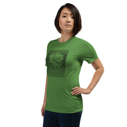 Elyx Minimalist Daisy Line Art Woman Graphic Tee