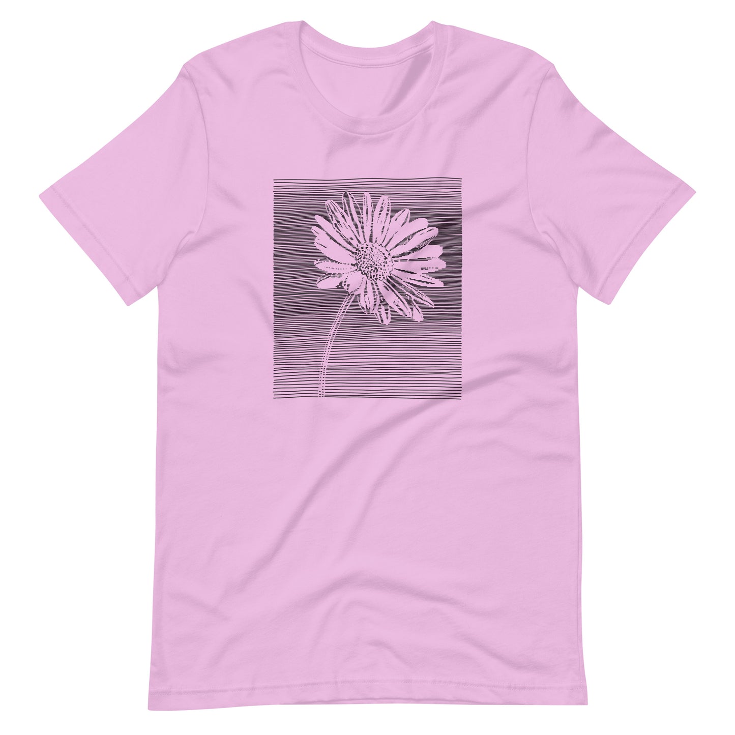 Elyx Minimalist Daisy Line Art Woman Graphic Tee