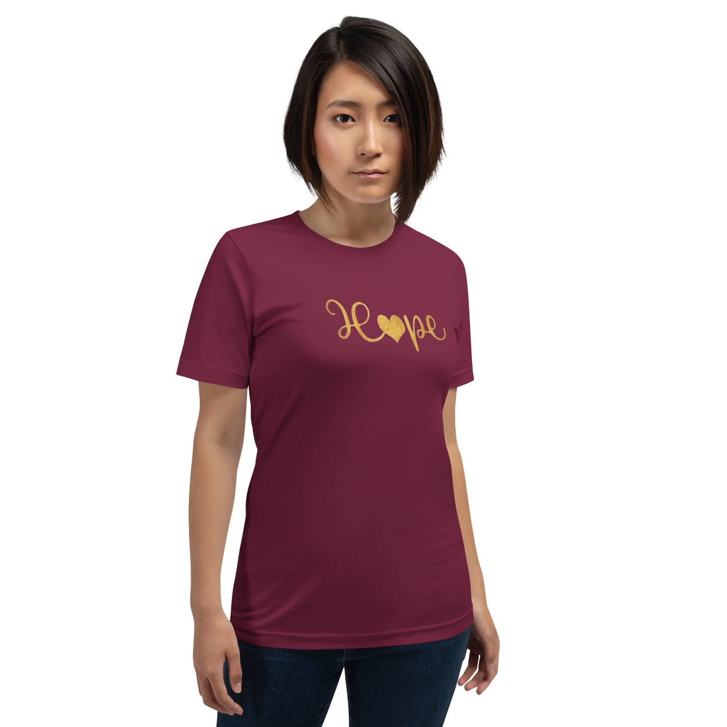 Elyx "Hope" Elegant Calligraphy Tee – Modern Minimalist Collection