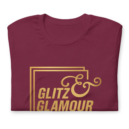 Elyx "Glitz & Glamour" Gold Minimalist Aesthetic Women Graphic Tee