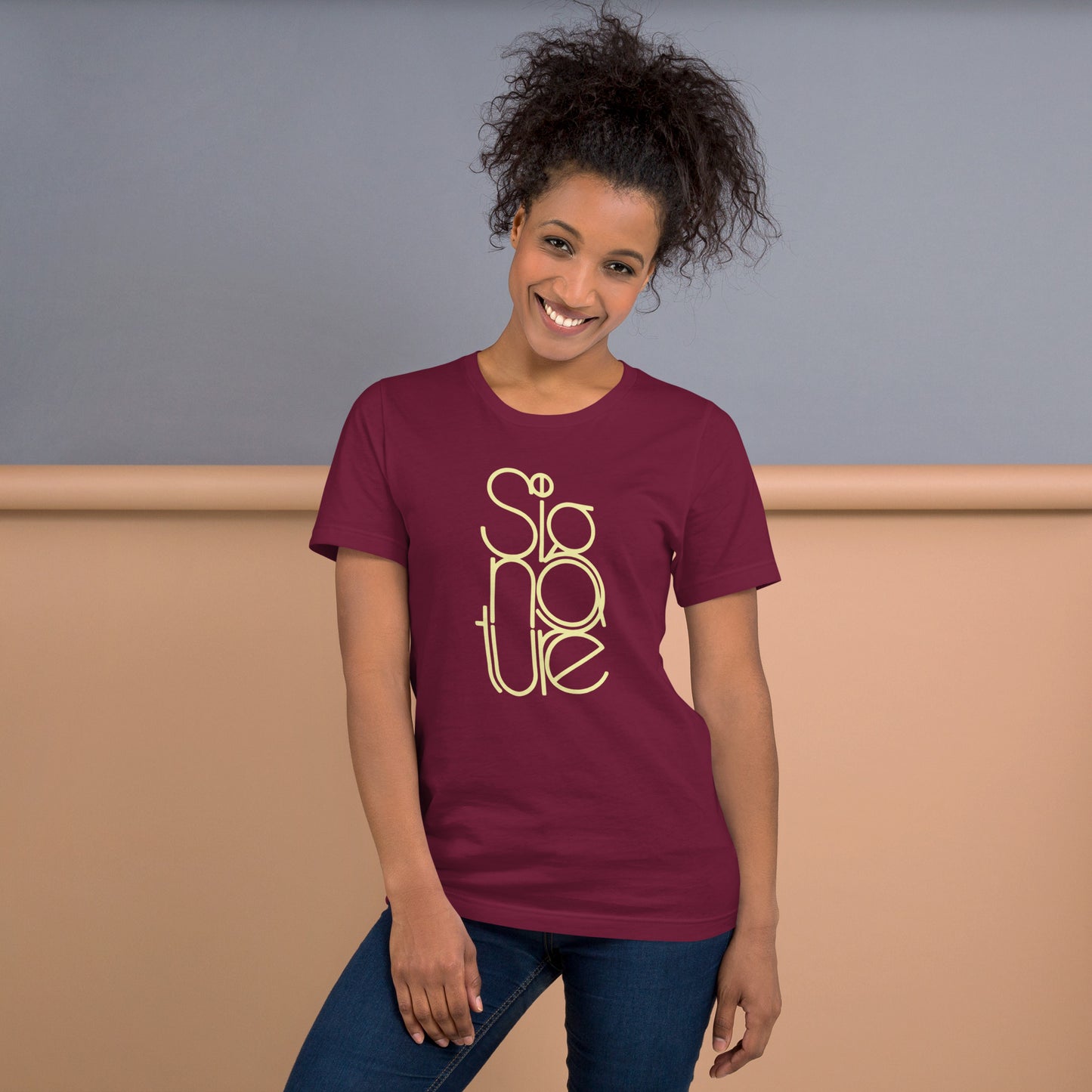 The Signature Tee - Minimalist Typographic Luxury Graphic T-Shirt