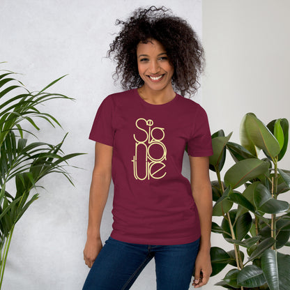 The Signature Tee - Minimalist Typographic Luxury Graphic T-Shirt