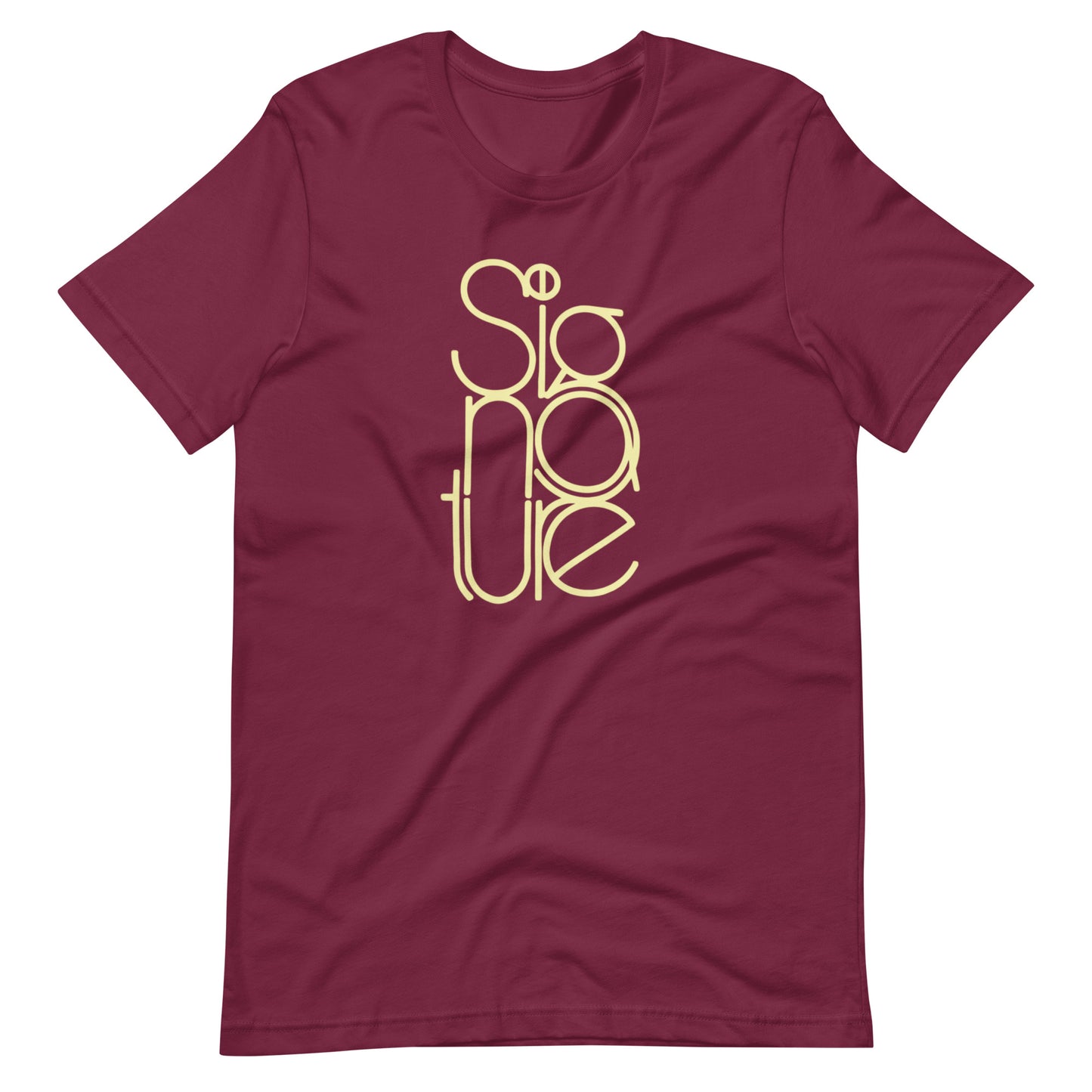The Signature Tee - Minimalist Typographic Luxury Graphic T-Shirt