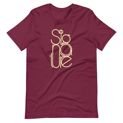 The Signature Tee - Minimalist Typographic Luxury Graphic T-Shirt