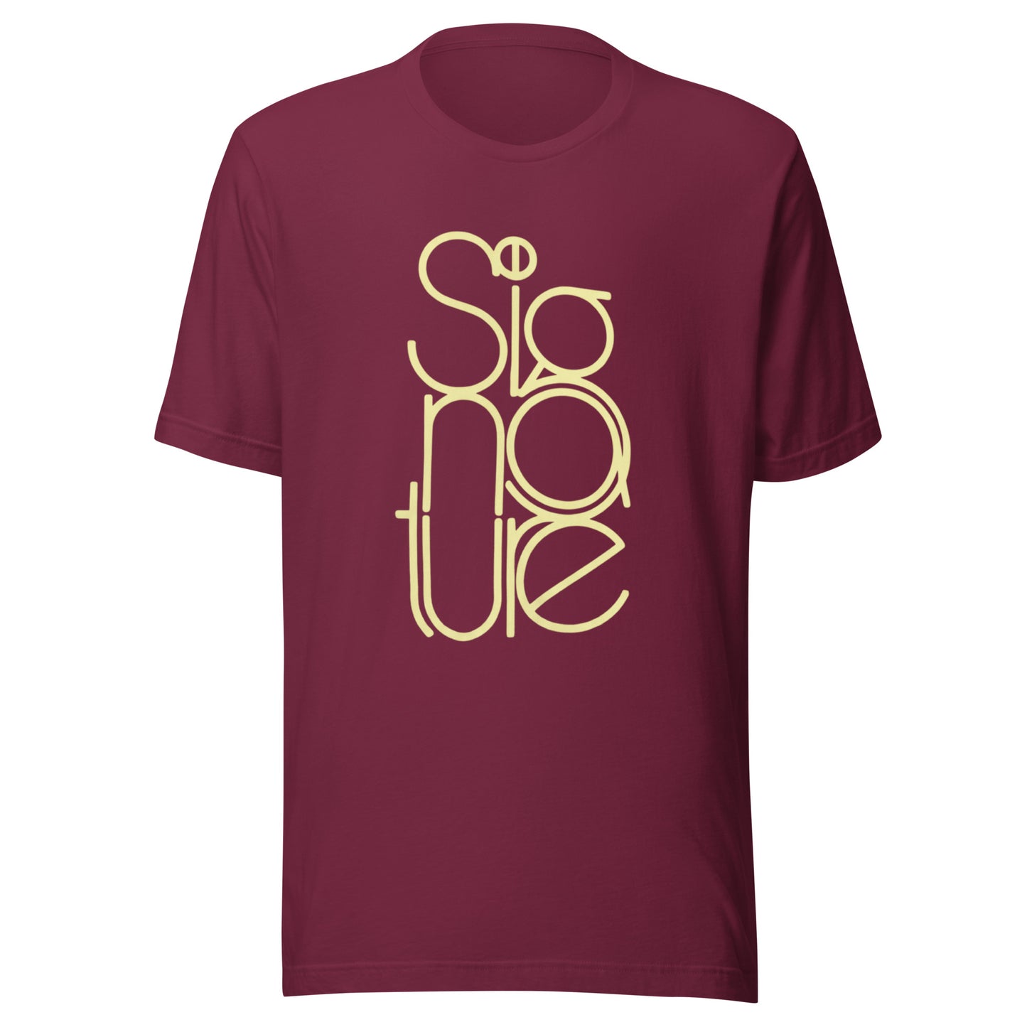 The Signature Tee - Minimalist Typographic Luxury Graphic T-Shirt