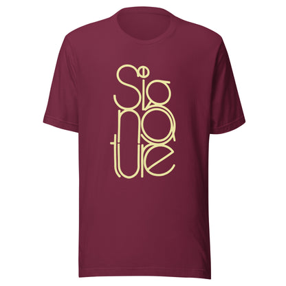 The Signature Tee - Minimalist Typographic Luxury Graphic T-Shirt