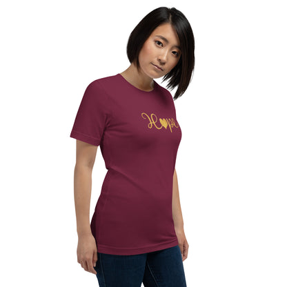 Elyx "Hope" Elegant Calligraphy Tee – Modern Minimalist Collection