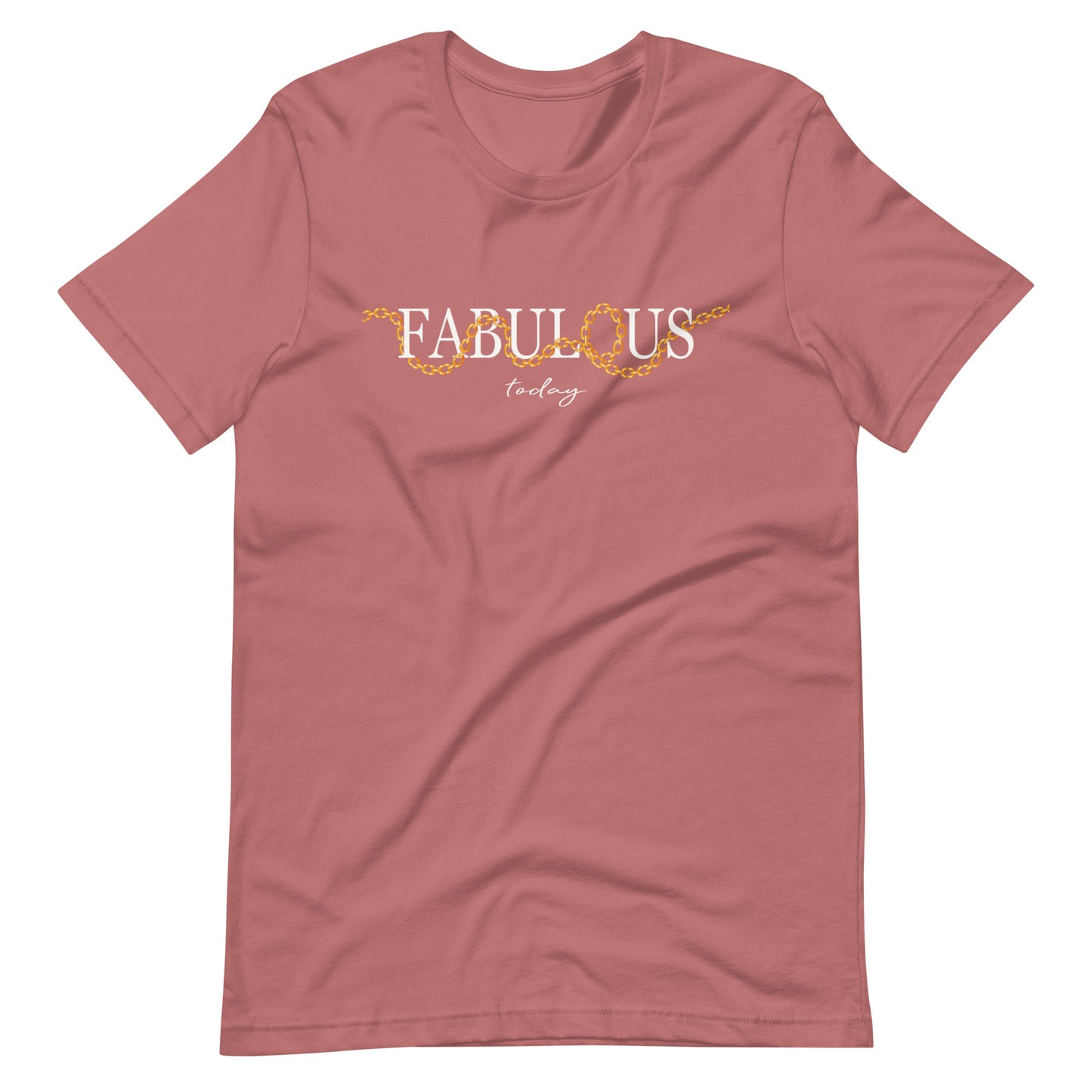 Elyx "Fabulous Today" Golden Chain Graphic Tee - Premium Soft Cotton T-Shirt for Women