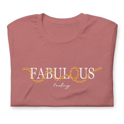 Elyx "Fabulous Today" Golden Chain Graphic Tee - Premium Soft Cotton T-Shirt for Women