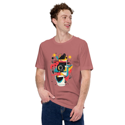 Photographer Gift Shirt - Vintage Camera Graphic Tee - Aesthetic Geometric Apparel