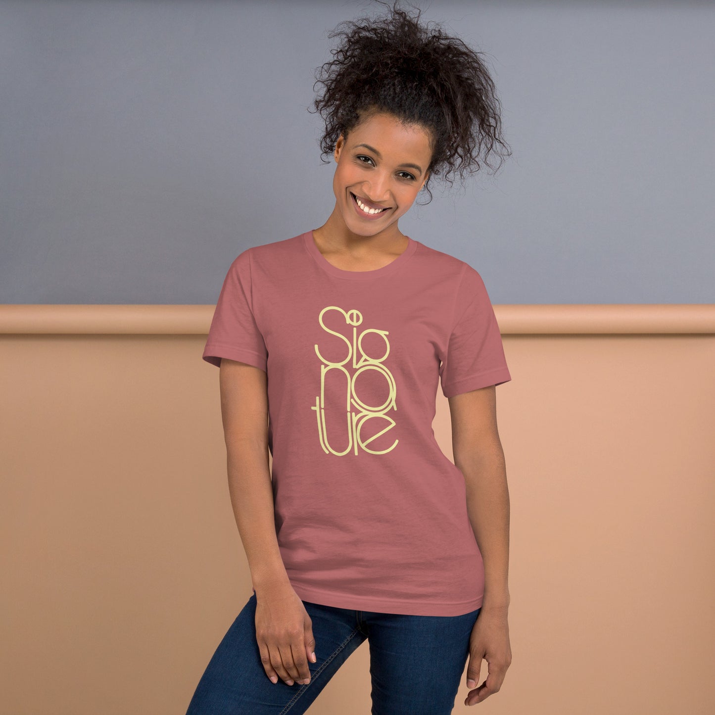 The Signature Tee - Minimalist Typographic Luxury Graphic T-Shirt