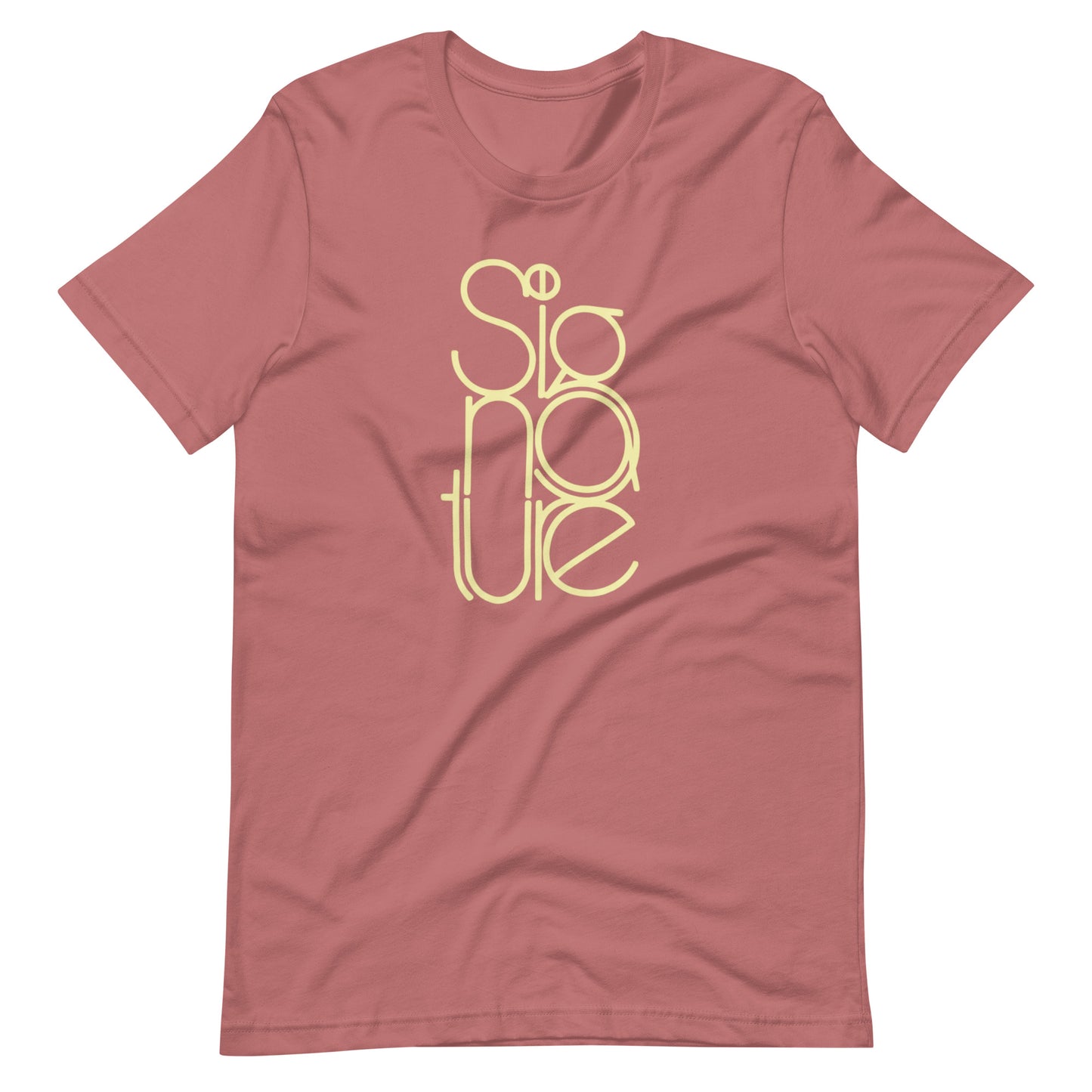 The Signature Tee - Minimalist Typographic Luxury Graphic T-Shirt