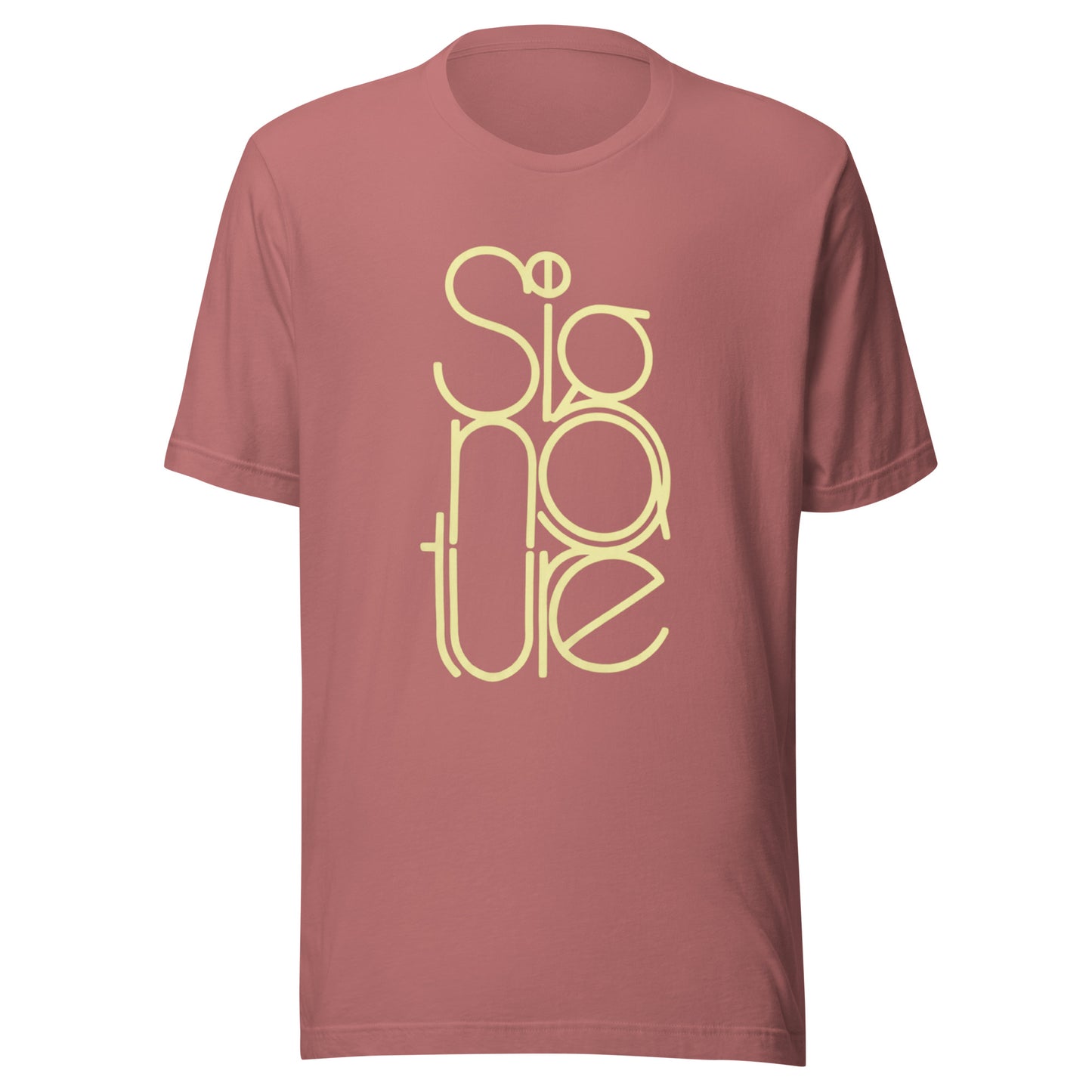 The Signature Tee - Minimalist Typographic Luxury Graphic T-Shirt