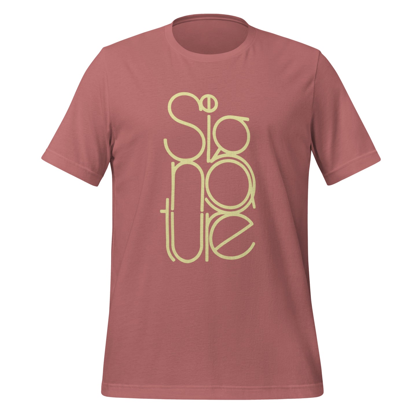 The Signature Tee - Minimalist Typographic Luxury Graphic T-Shirt
