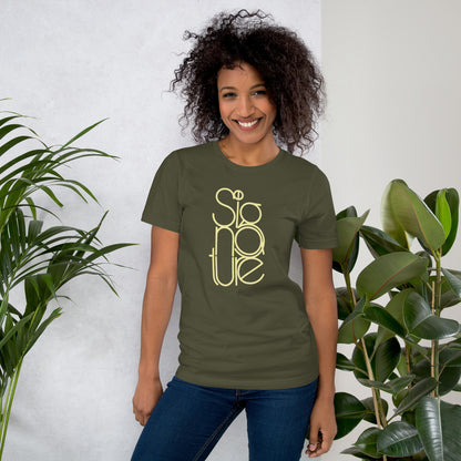 The Signature Tee - Minimalist Typographic Luxury Graphic T-Shirt