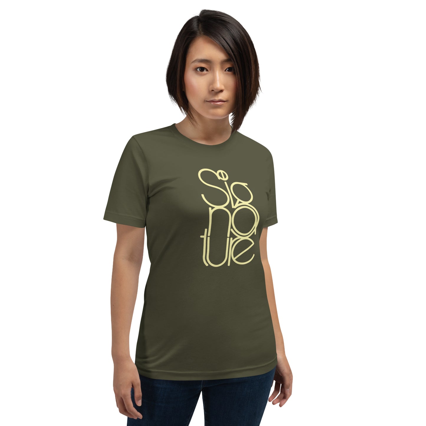 The Signature Tee - Minimalist Typographic Luxury Graphic T-Shirt