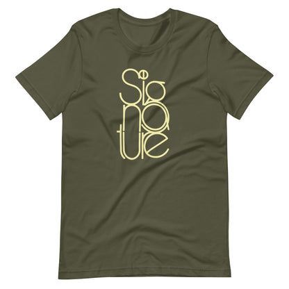 The Signature Tee - Minimalist Typographic Luxury Graphic T-Shirt