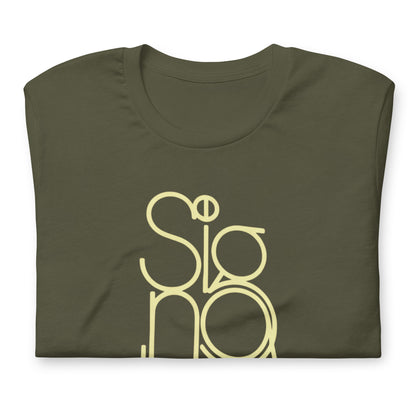 The Signature Tee - Minimalist Typographic Luxury Graphic T-Shirt