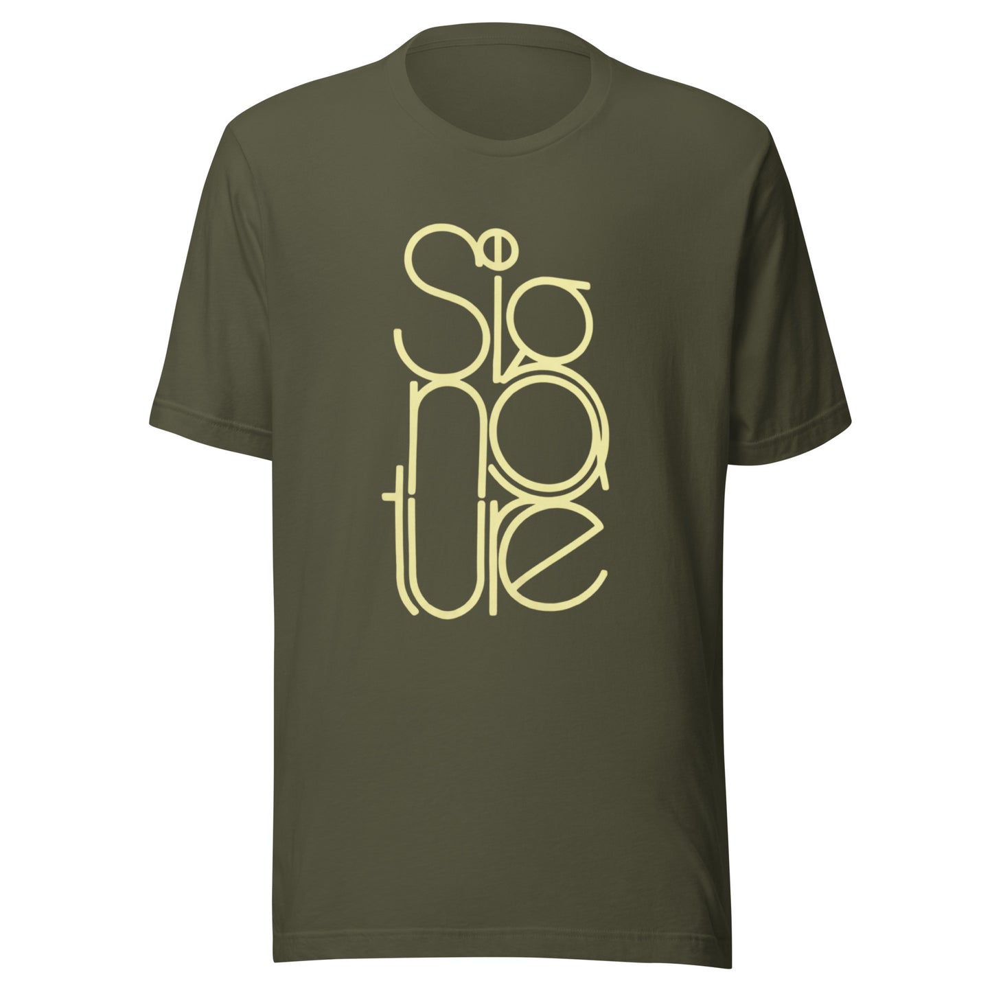 The Signature Tee - Minimalist Typographic Luxury Graphic T-Shirt
