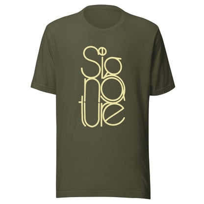 The Signature Tee - Minimalist Typographic Luxury Graphic T-Shirt