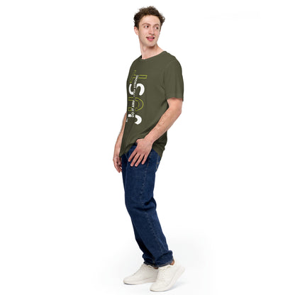 Stay Strong Vertical Typographic Tee - Modern Minimalist Urban Streetwear T-Shirt
