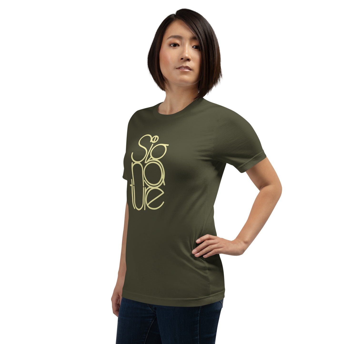 The Signature Tee - Minimalist Typographic Luxury Graphic T-Shirt