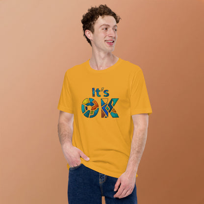 It's OK Mosaic Typography Tee - Premium Men's Casual Comfort Cotton Top
