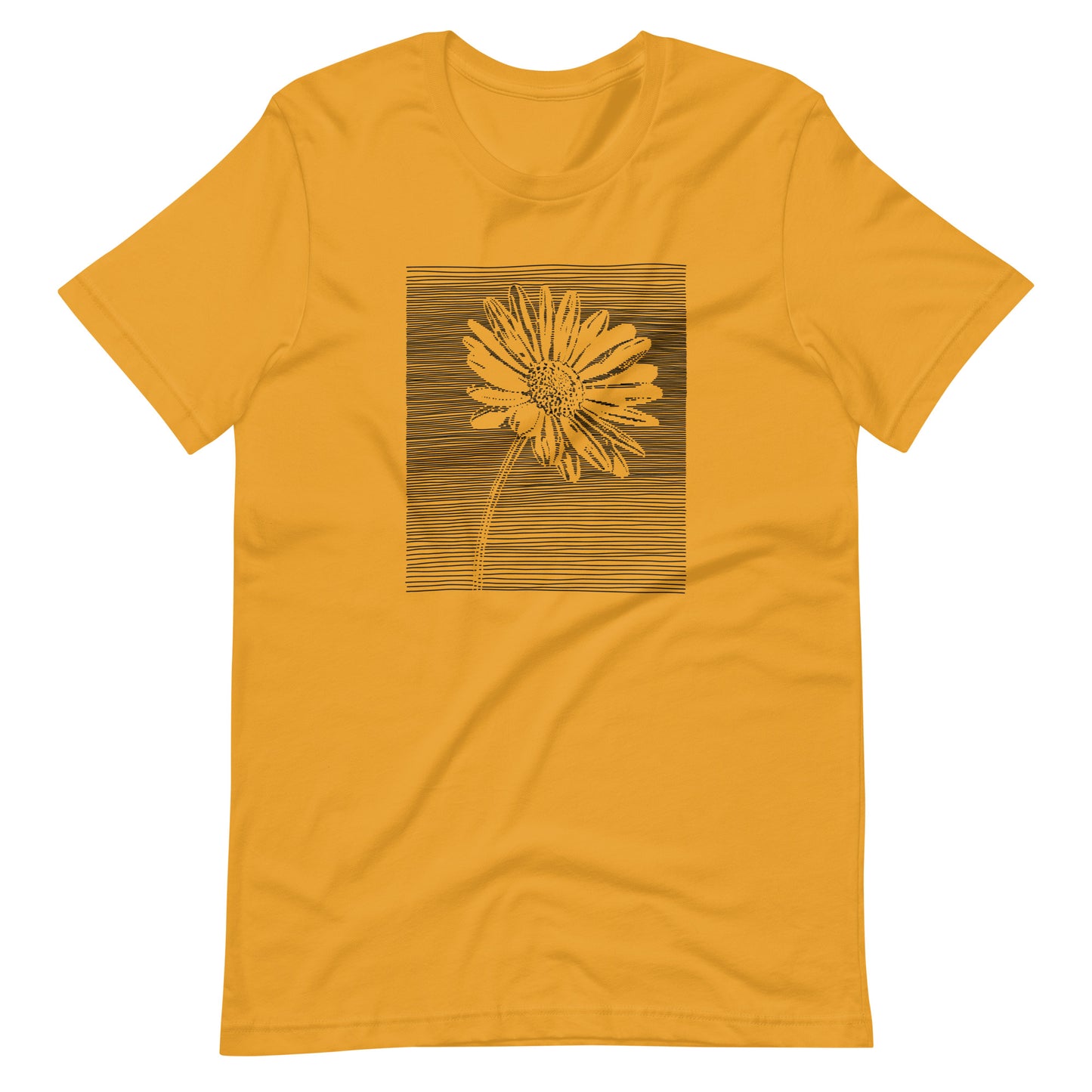 Elyx Minimalist Daisy Line Art Woman Graphic Tee