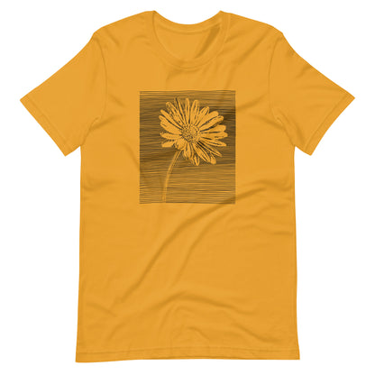 Elyx Minimalist Daisy Line Art Woman Graphic Tee
