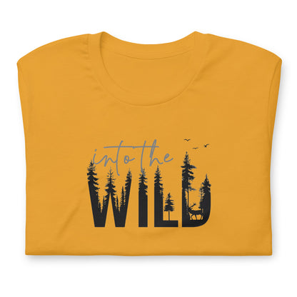 Embrace the Great Outdoors with the "Into the Wild" Premium Men's Graphic Tee