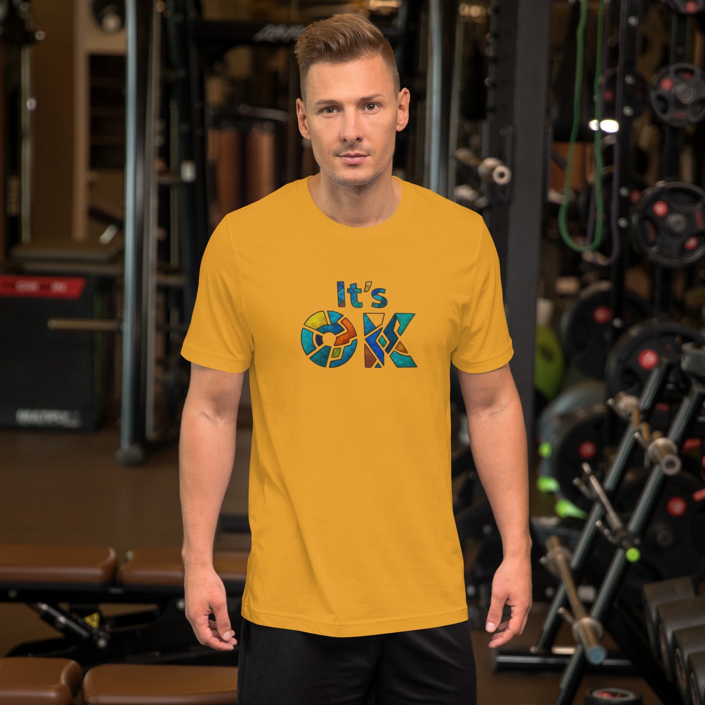 It's OK Mosaic Typography Tee - Premium Men's Casual Comfort Cotton Top