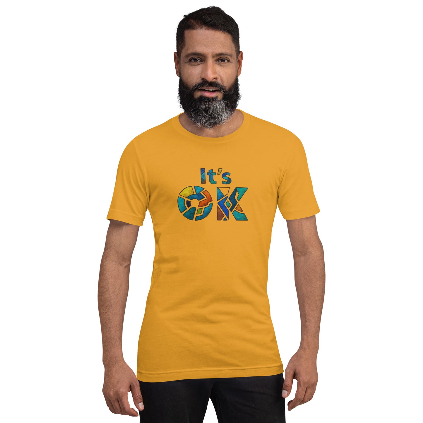 It's OK Mosaic Typography Tee - Premium Men's Casual Comfort Cotton Top