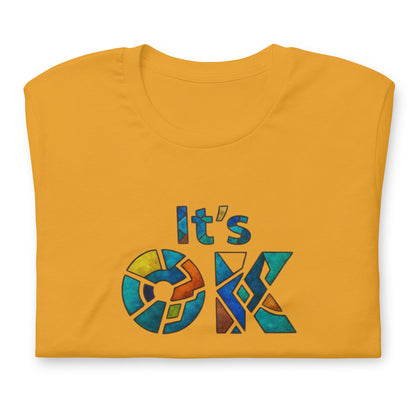 It's OK Mosaic Typography Tee - Premium Men's Casual Comfort Cotton Top