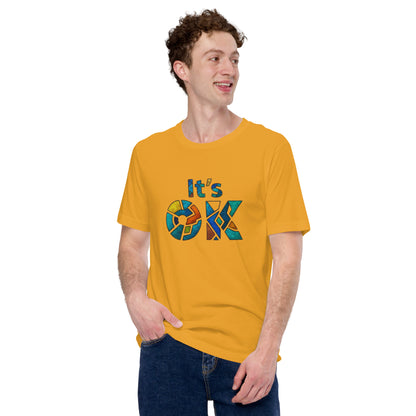 It's OK Mosaic Typography Tee - Premium Men's Casual Comfort Cotton Top