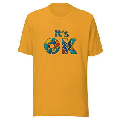 It's OK Mosaic Typography Tee - Premium Men's Casual Comfort Cotton Top