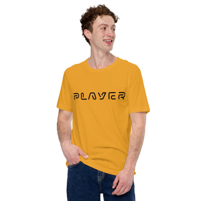 Player Futuristic Typographic Tee - Minimalist Cyber Streetwear T-Shirt
