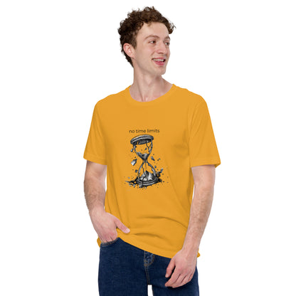 No Time Limits Hourglass Graphic Tee - Surrealist Minimalist Art T-Shirt