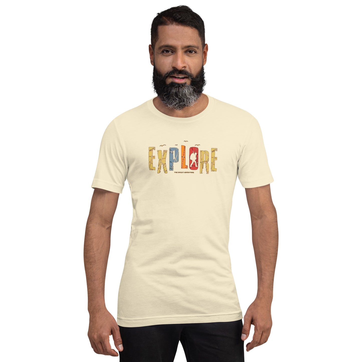 Explore The Great Adventure Graphic Tee - Retro Boho Nature & Hiking T-Shirt