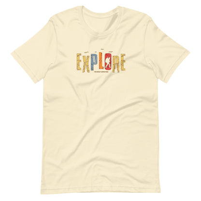 Explore The Great Adventure Graphic Tee - Retro Boho Nature & Hiking T-Shirt