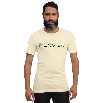 Player Futuristic Typographic Tee - Minimalist Cyber Streetwear T-Shirt