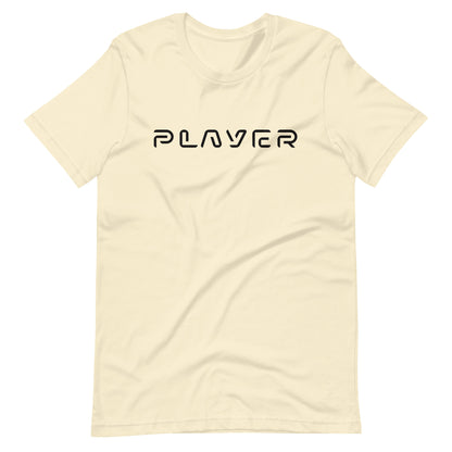 Player Futuristic Typographic Tee - Minimalist Cyber Streetwear T-Shirt
