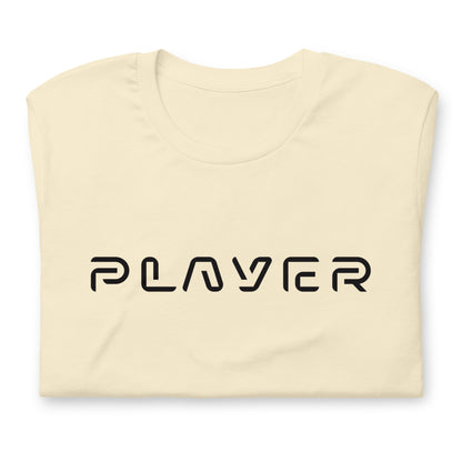 Player Futuristic Typographic Tee - Minimalist Cyber Streetwear T-Shirt