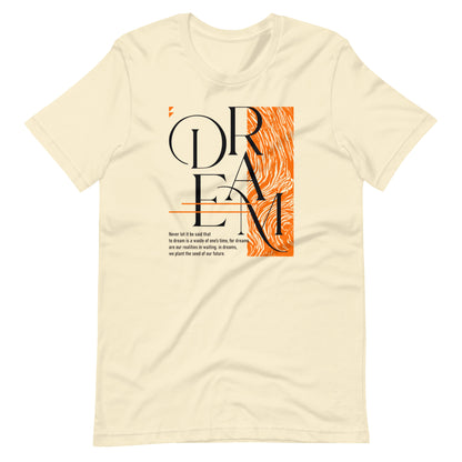 Dream Avant-Garde Typographic Tee - Abstract Minimalist Women's Streetwear T-Shirt