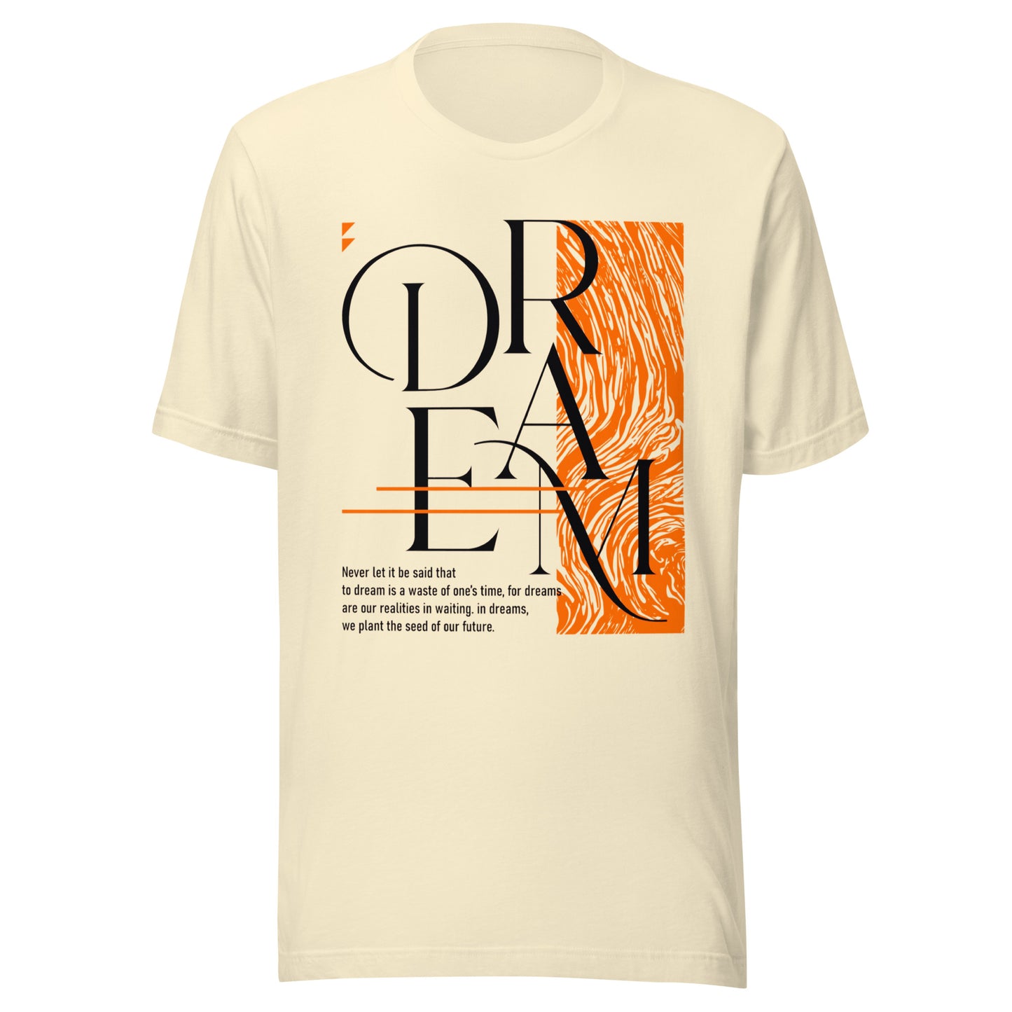 Dream Avant-Garde Typographic Tee - Abstract Minimalist Women's Streetwear T-Shirt