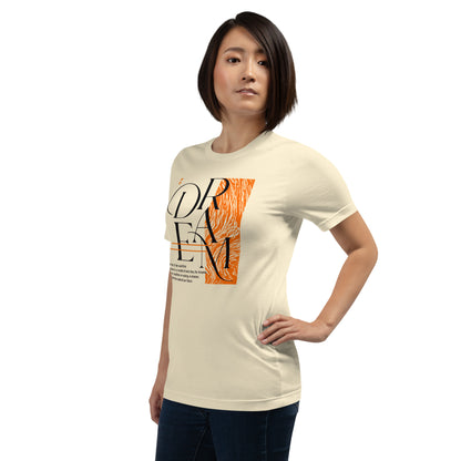 Dream Avant-Garde Typographic Tee - Abstract Minimalist Women's Streetwear T-Shirt