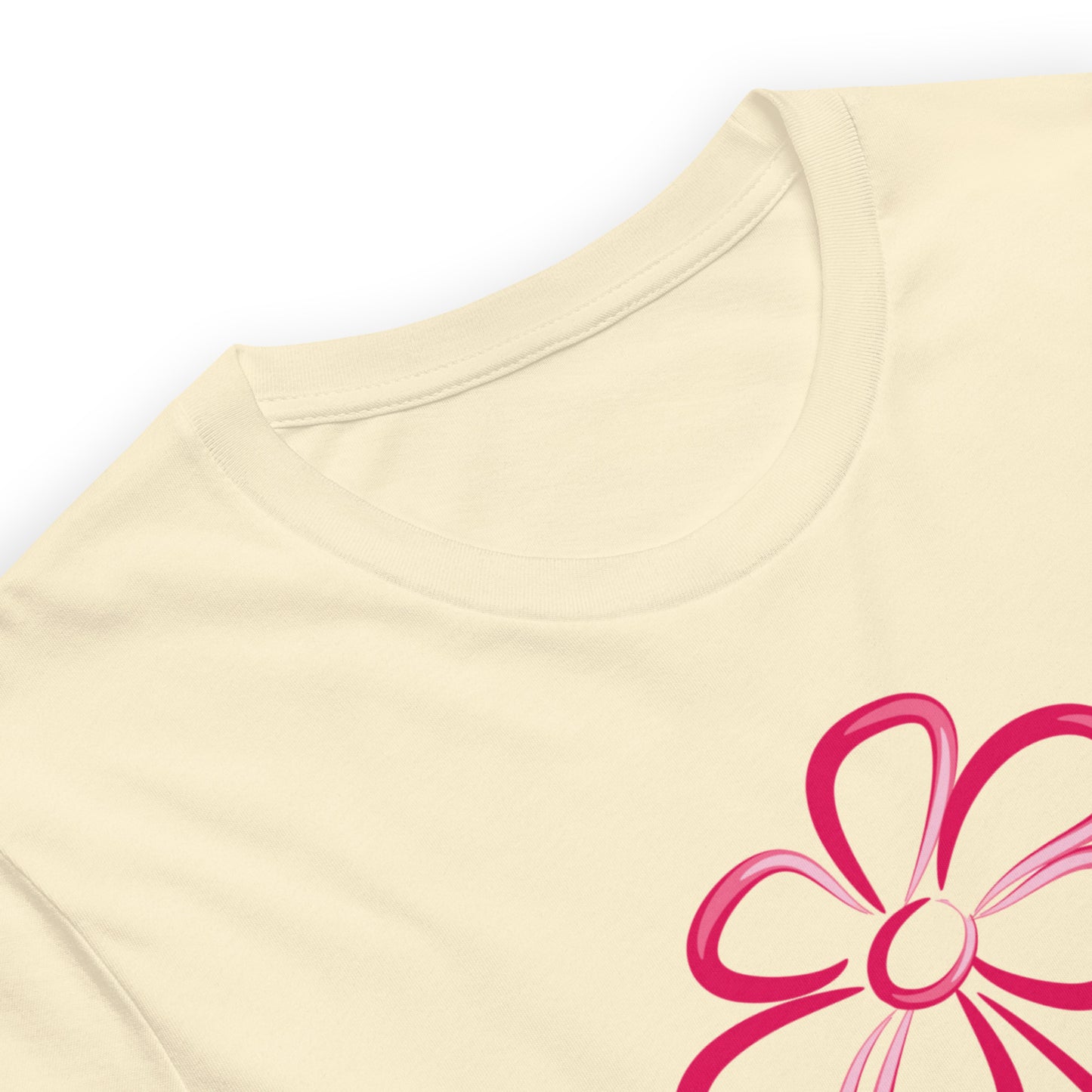 Fuchsia Flower Line Art Graphic Tee - Premium Cotton T-Shirt