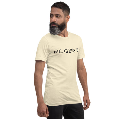Player Futuristic Typographic Tee - Minimalist Cyber Streetwear T-Shirt