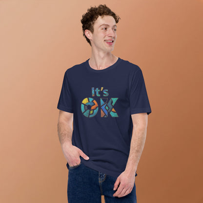 It's OK Mosaic Typography Tee - Premium Men's Casual Comfort Cotton Top