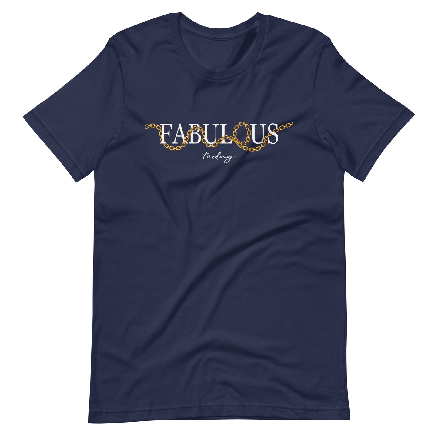 Elyx "Fabulous Today" Golden Chain Graphic Tee - Premium Soft Cotton T-Shirt for Women